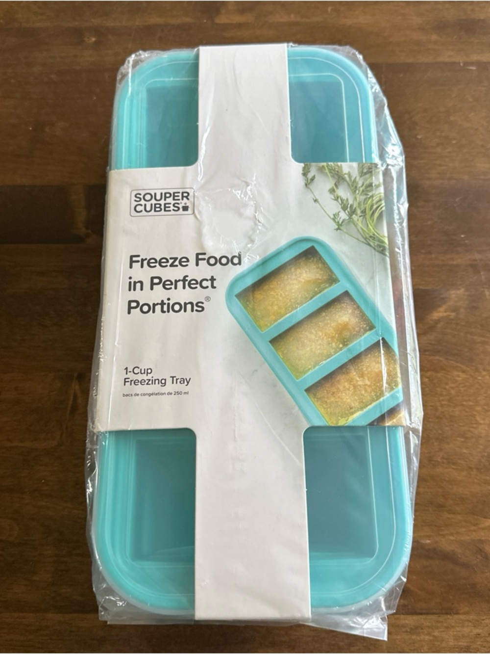 Souper Cubes 1 Cup Freezing Tray Freezer Storage 4 Servings With Lid NEW